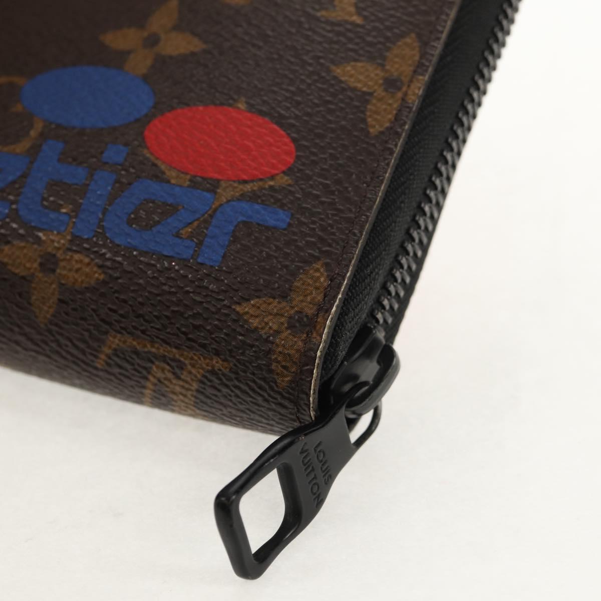 LOUIS VUITTON Monogram Logo Story Zippy Organizer Wallet M67826 LV Auth 143029V