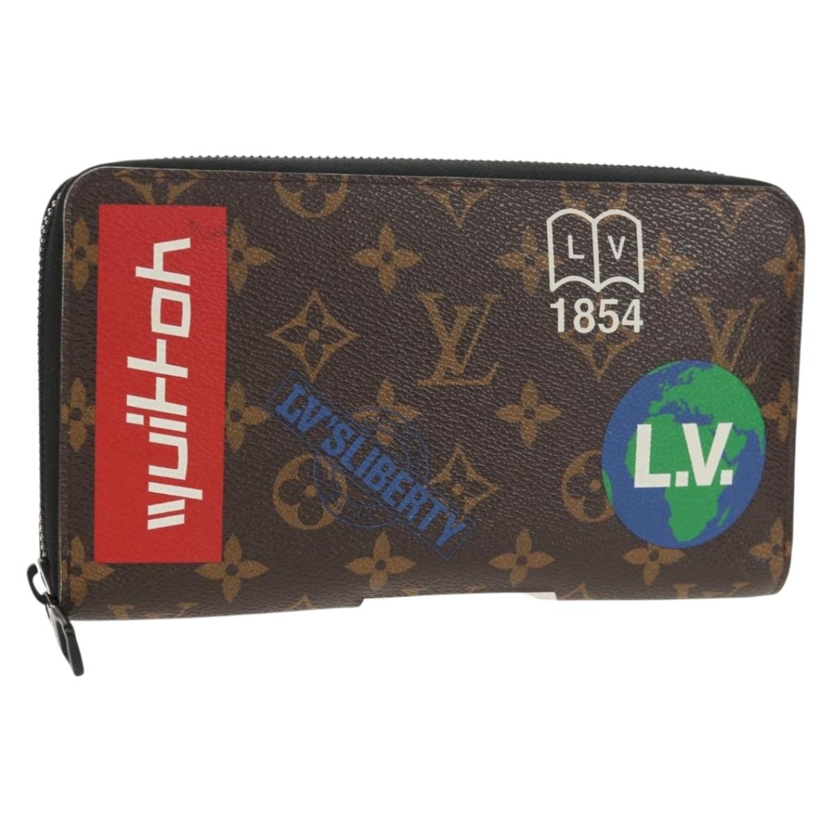 LOUIS VUITTON Monogram Logo Story Zippy Organizer Wallet M67826 LV Auth 143029V