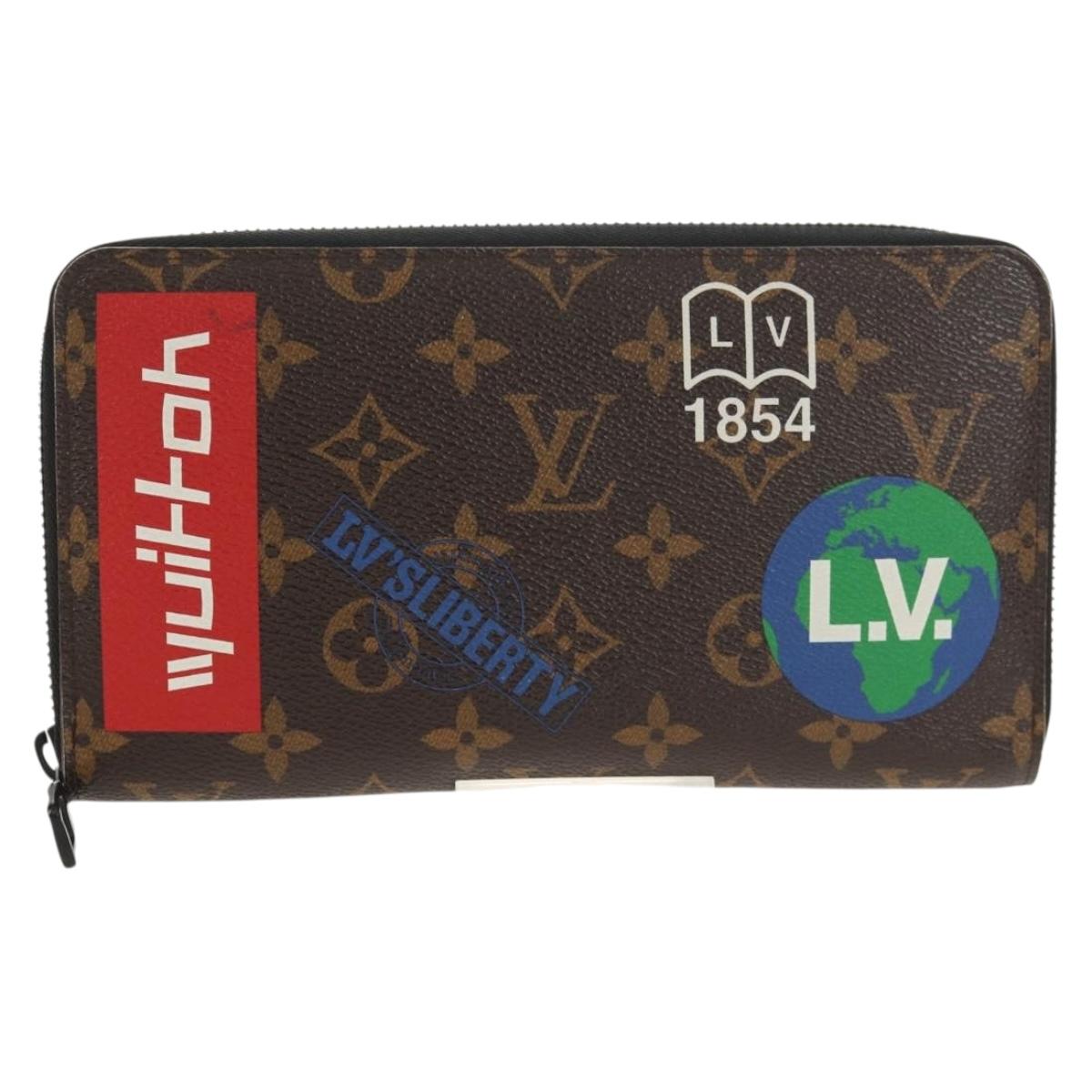 LOUIS VUITTON Monogram Logo Story Zippy Organizer Wallet M67826 LV Auth 143029V