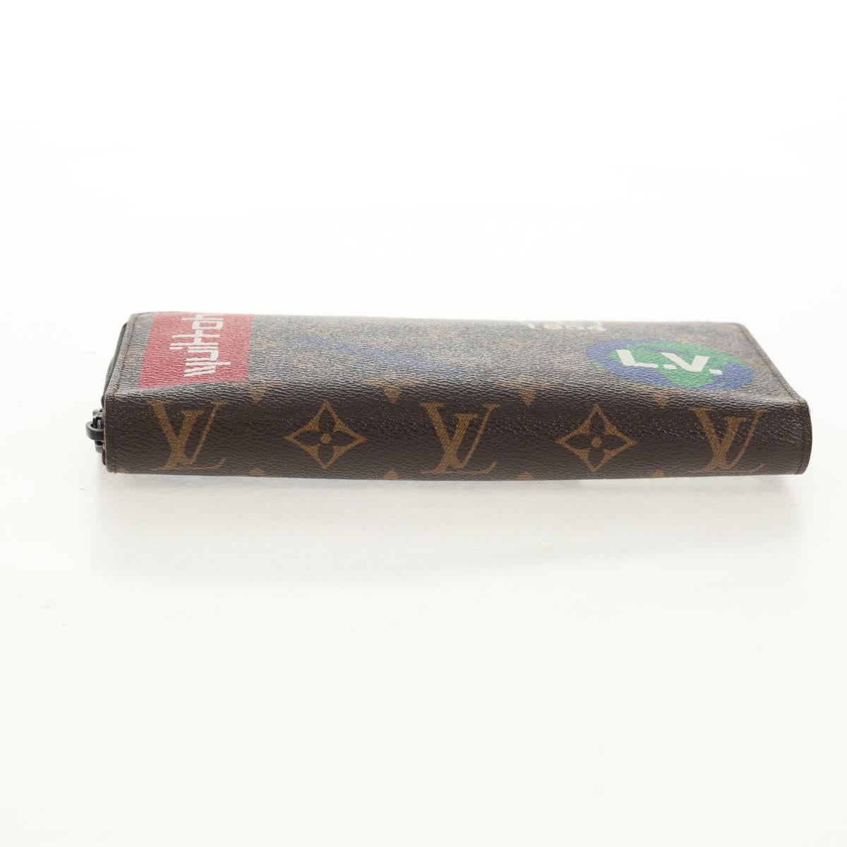 LOUIS VUITTON Monogram Logo Story Zippy Organizer Wallet M67826 LV Auth 143029V