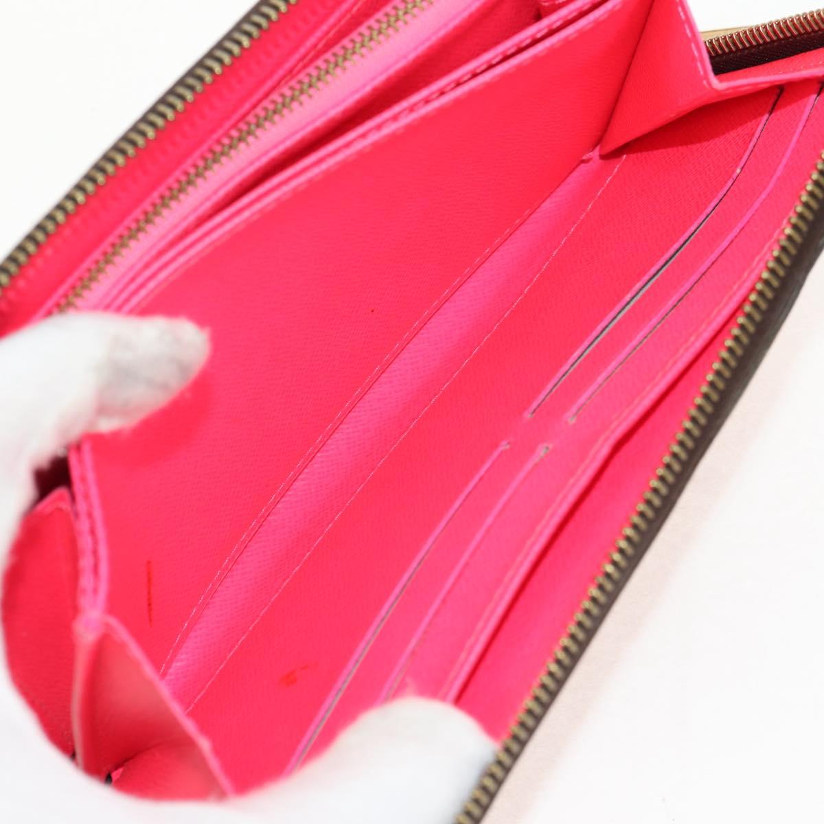 LOUIS VUITTON Monogram Graffiti Zippy Wallet Wallet Pink M93710 Auth 143030V