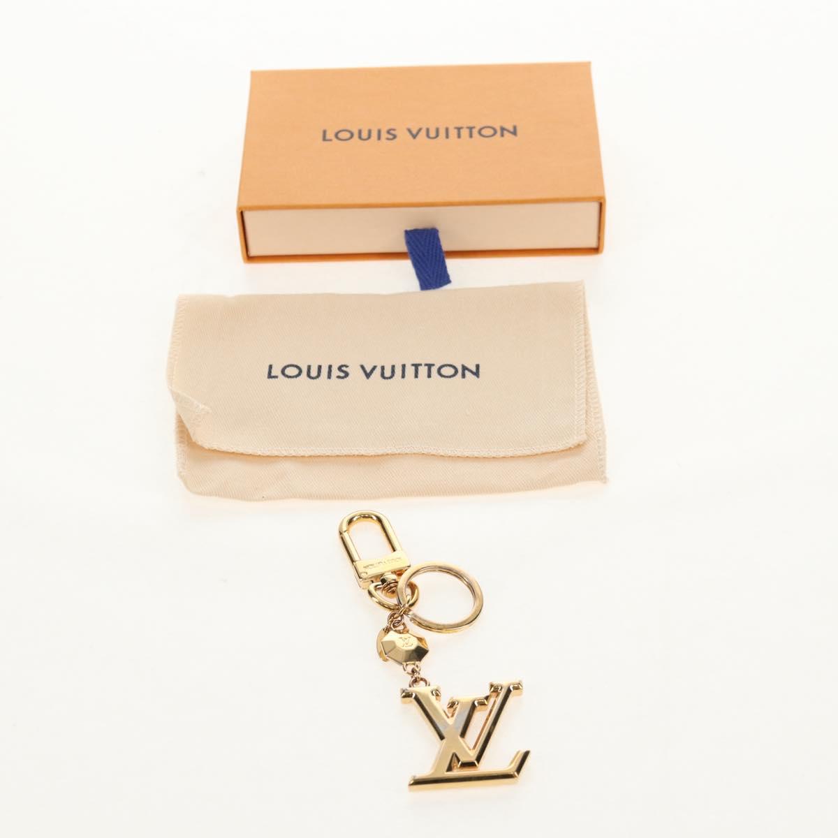 LOUIS VUITTON Porte Cles LV Facet Key Holder metal Gold M65216 LV Auth 143035M