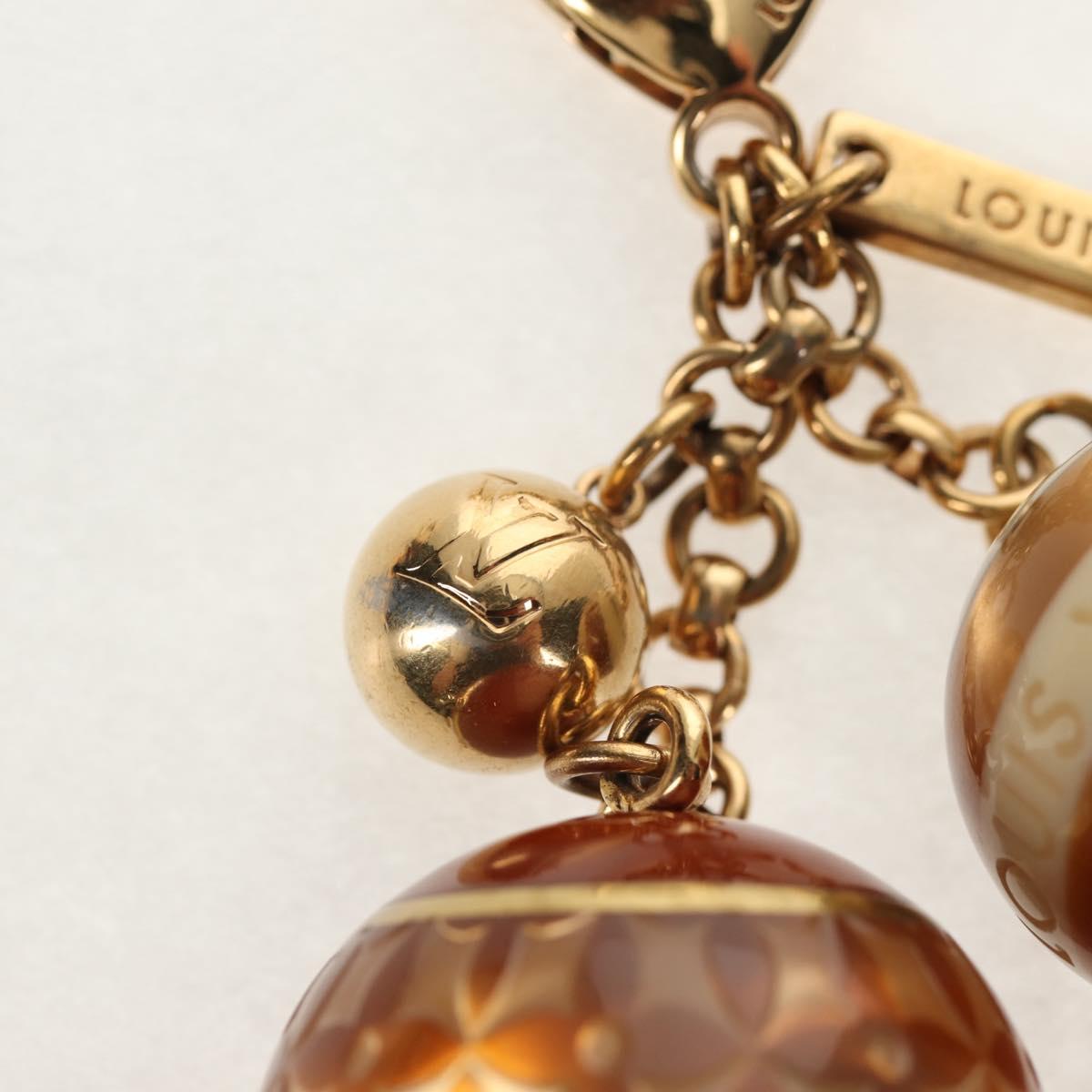 LOUIS VUITTON Bijoux Sac Mini Run Croisette Key Holder Gold M65699 Auth 143036M