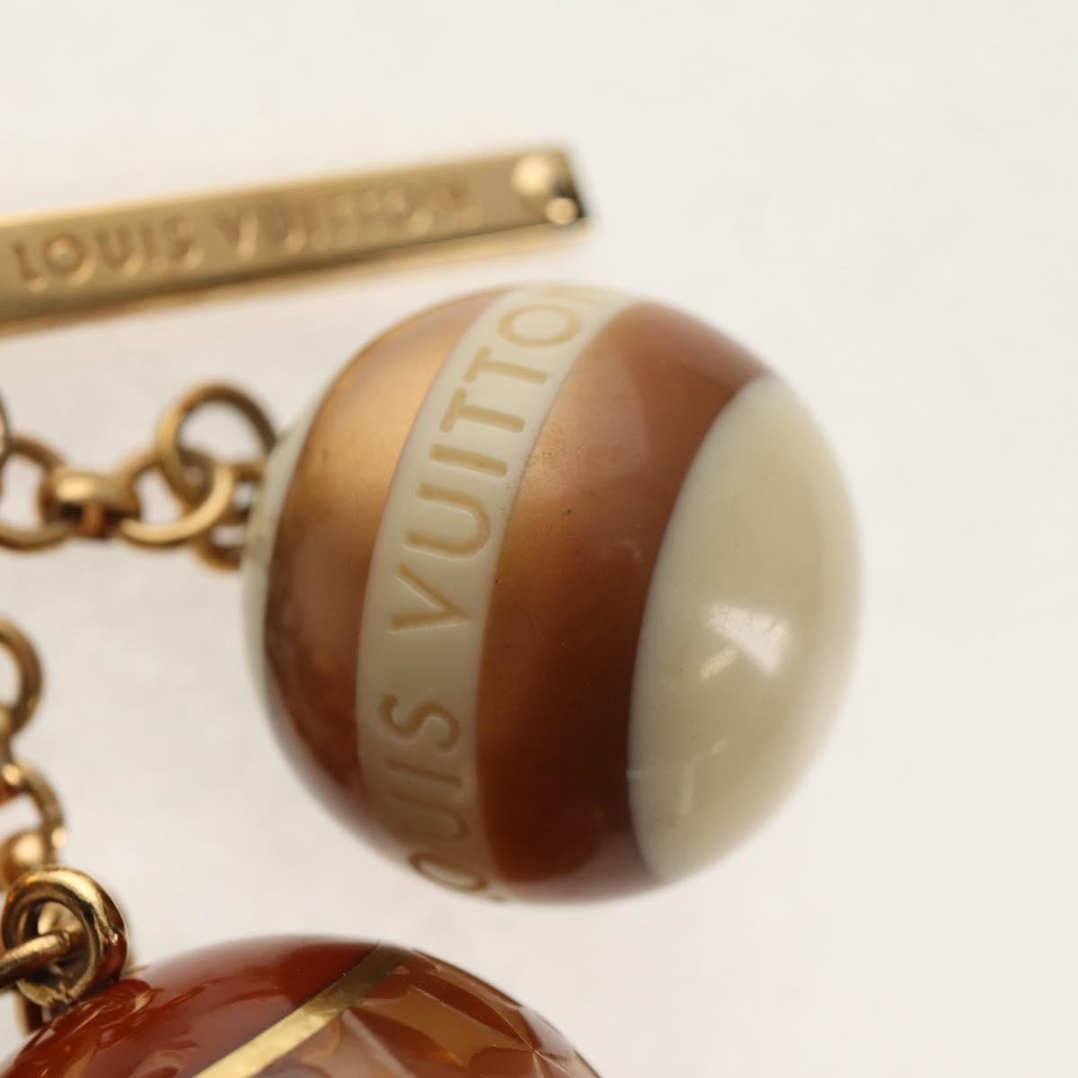 LOUIS VUITTON Bijoux Sac Mini Run Croisette Key Holder Gold M65699 Auth 143036M