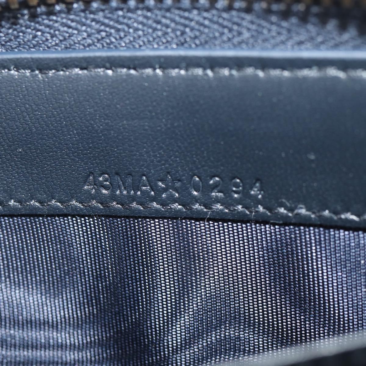 Christian Dior Trotter Canvas Oblique Jacquard Long Wallet Navy Auth 143038SAM