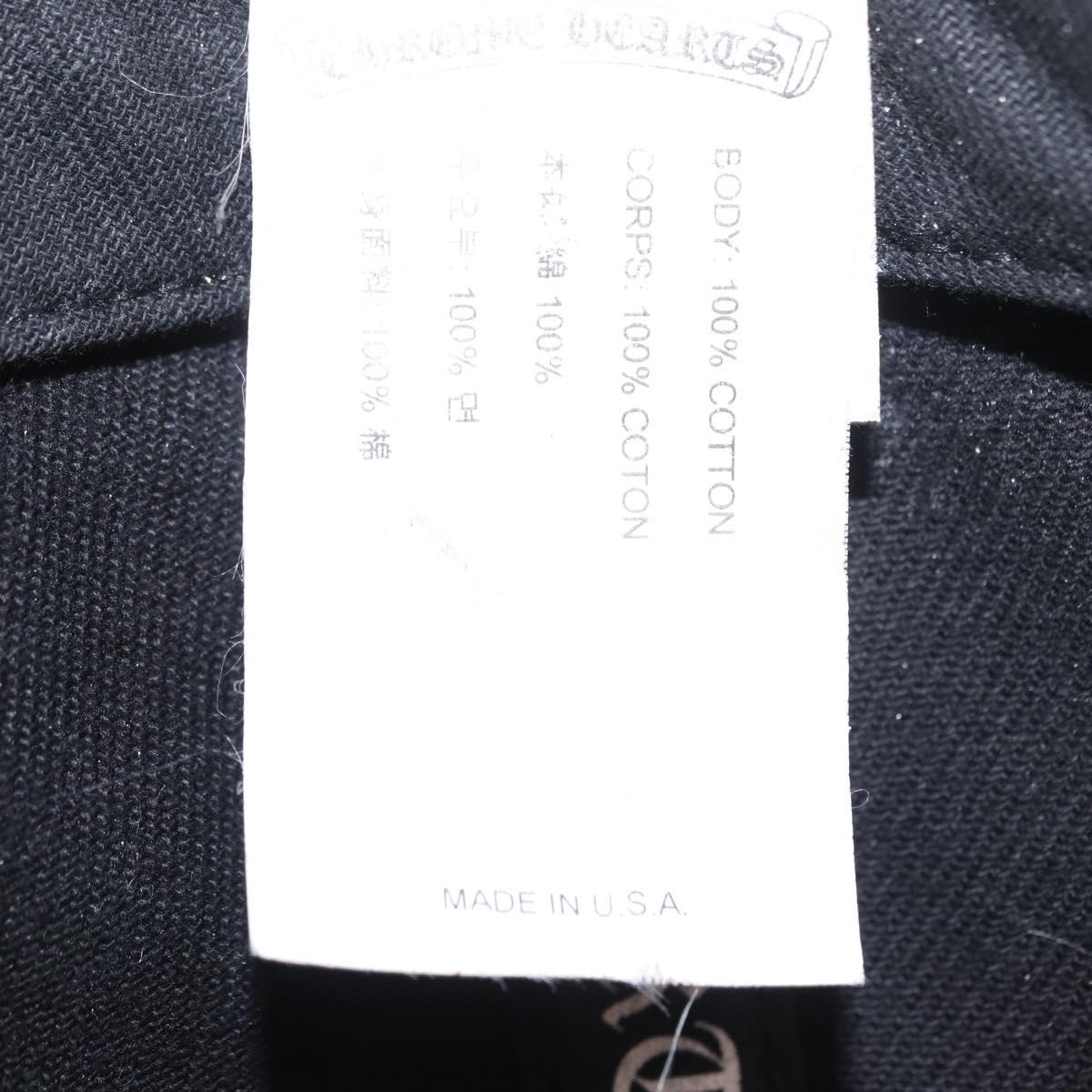 Chrome Hearts CH Plus Vertical Logo Denim Trucker Cap Cotton Black Auth 143040M