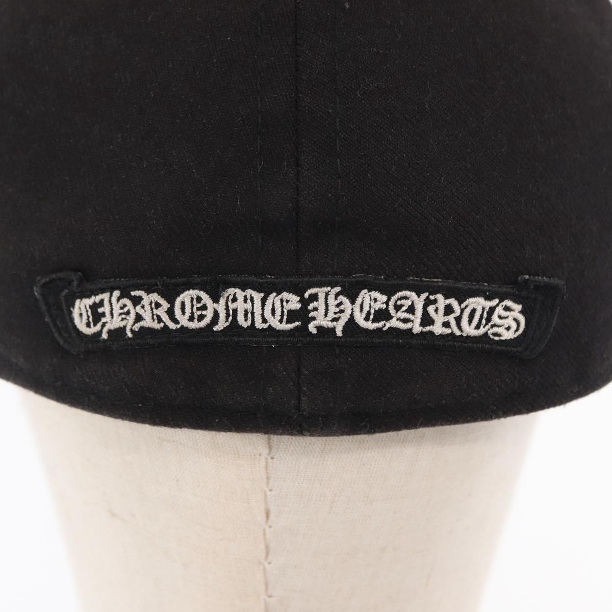 Chrome Hearts CH Plus CH Embroidered Baseball Cap Cotton Black Auth 143042M
