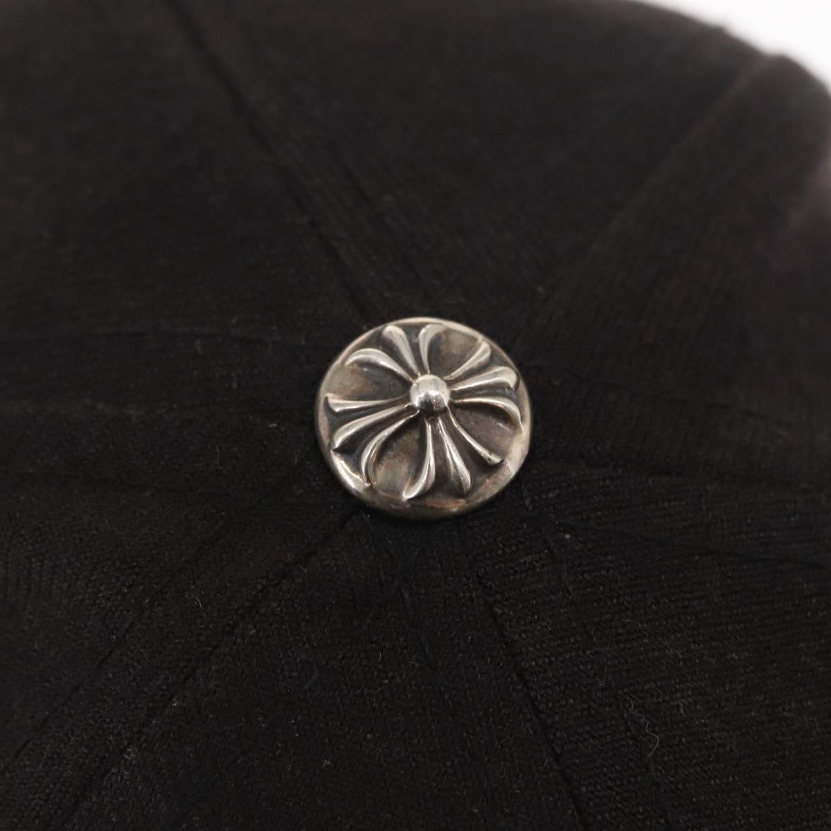 Chrome Hearts CH Plus CH Embroidered Baseball Cap Cotton Black Auth 143042M