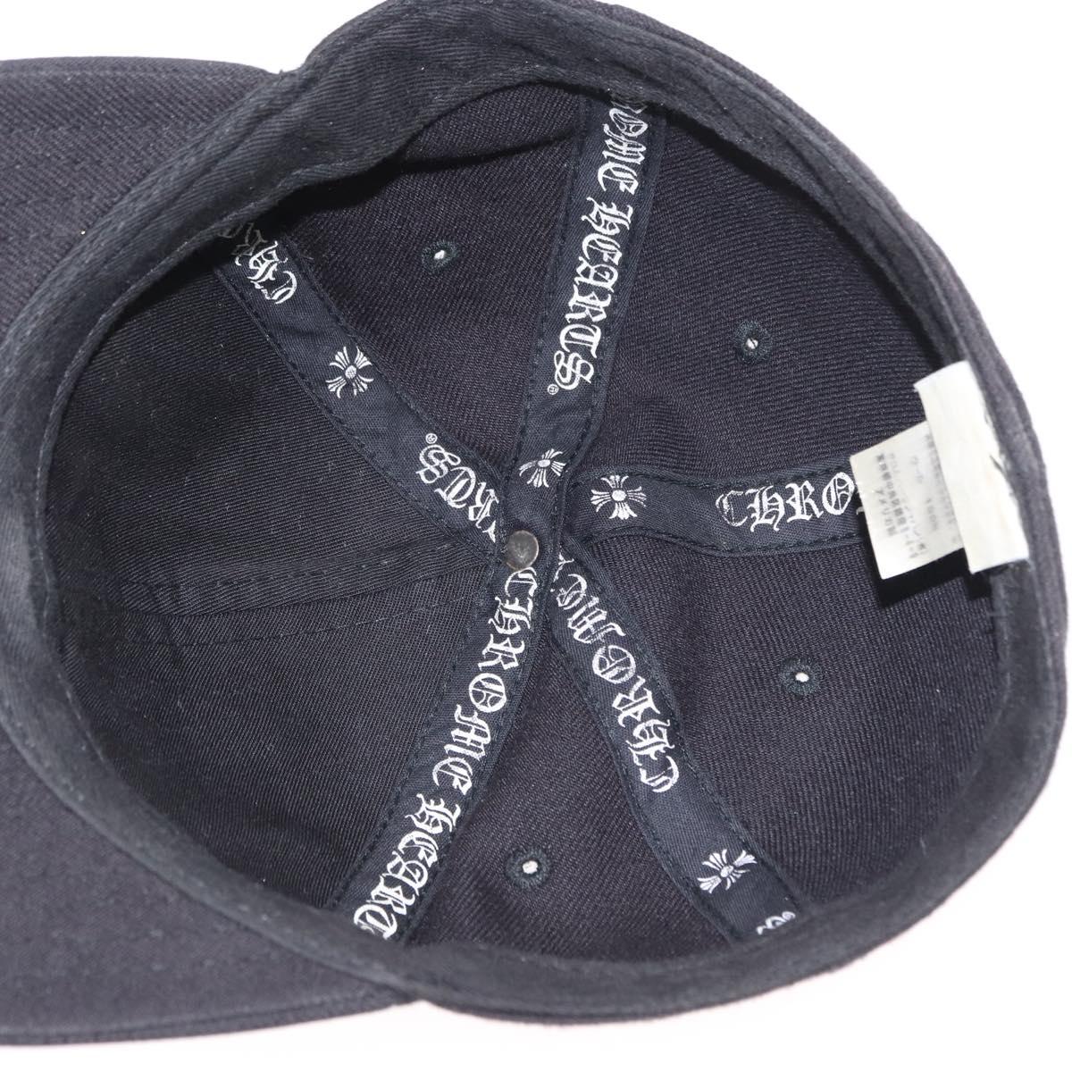 Chrome Hearts CH Plus CH Embroidered Baseball Cap Cotton Black Auth 143042M