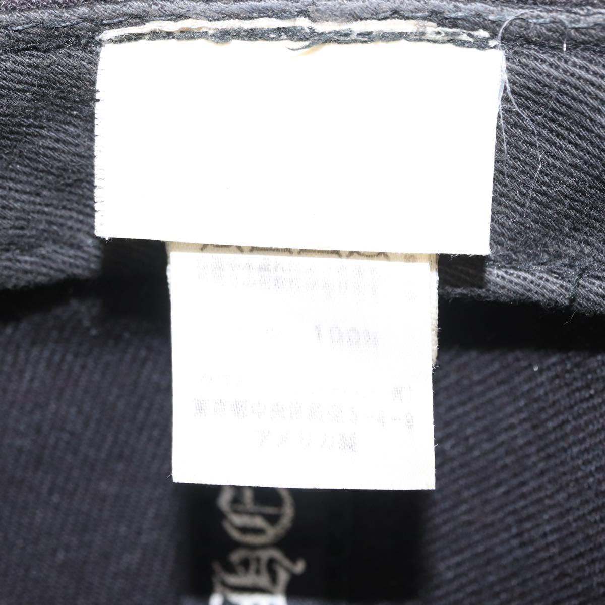 Chrome Hearts CH Plus CH Embroidered Baseball Cap Cotton Black Auth 143042M