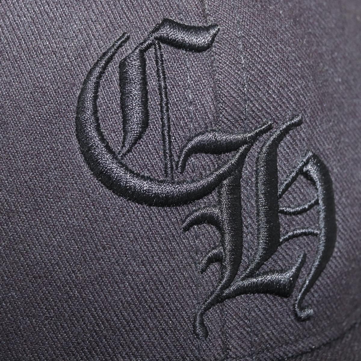 Chrome Hearts CH Plus CH Embroidered Baseball Cap Cotton Black Auth 143042M