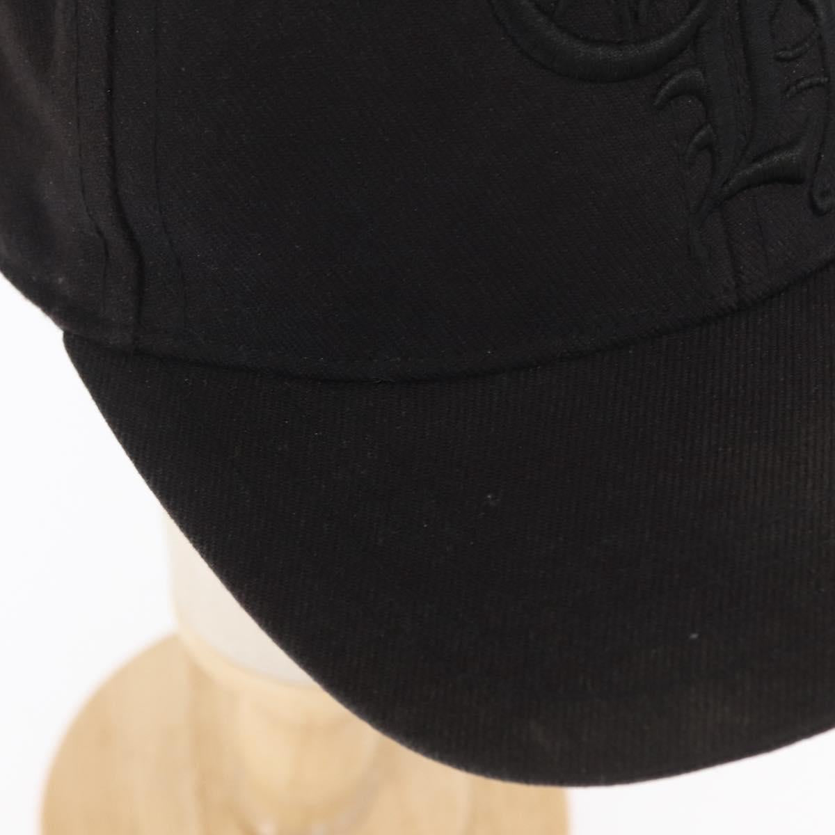 Chrome Hearts CH Plus CH Embroidered Baseball Cap Cotton Black Auth 143042M