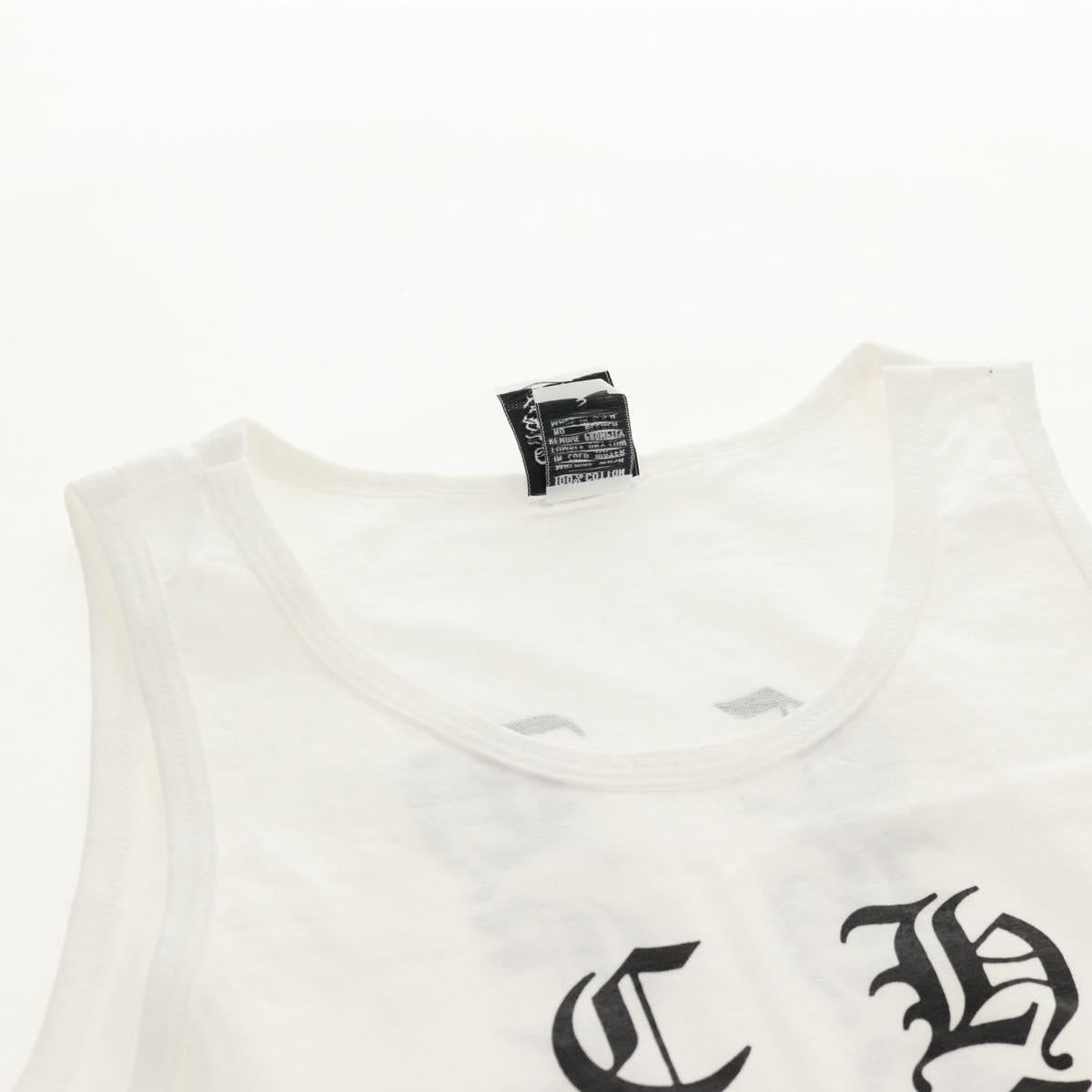 Chrome Hearts Logo Print Tank Top Cotton White Auth 143045M