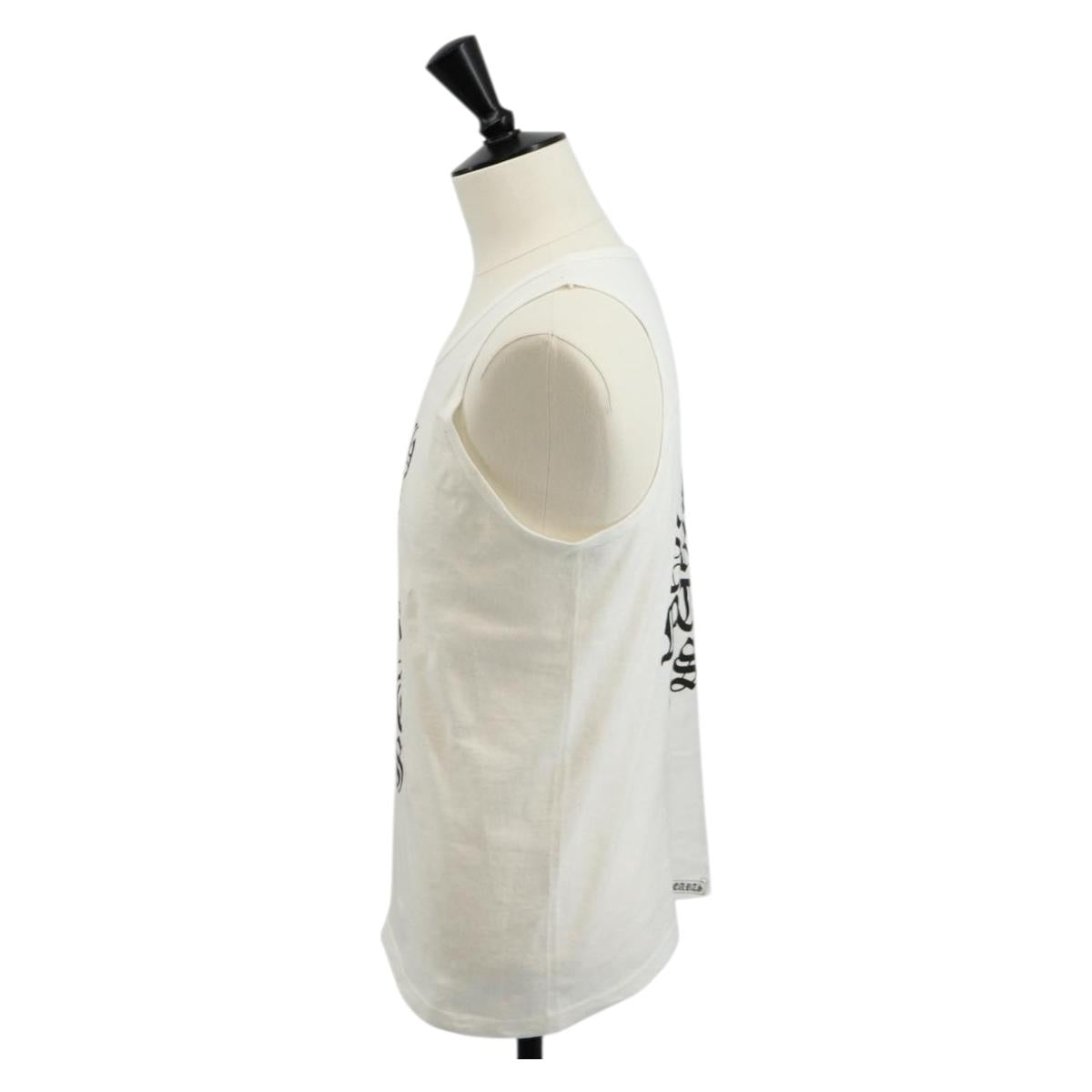 Chrome Hearts Logo Print Tank Top Cotton White Auth 143045M