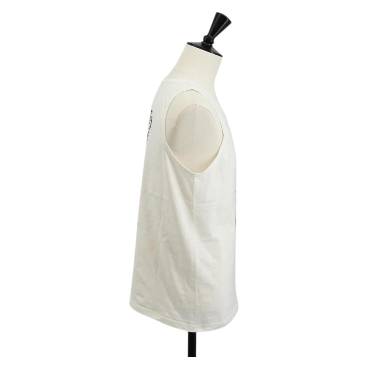 Chrome Hearts Logo Print Tank Top Cotton White Auth 143045M