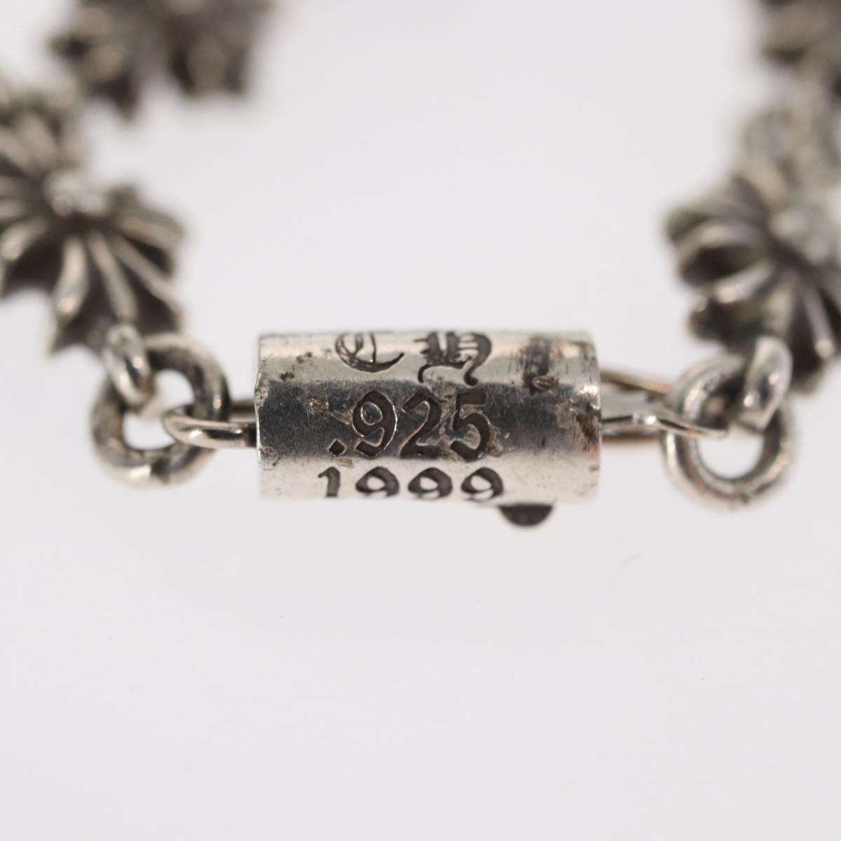 Chrome Hearts Tiny E CH Plus Bracelet Ag925 12 LINK Silver Auth 143050M