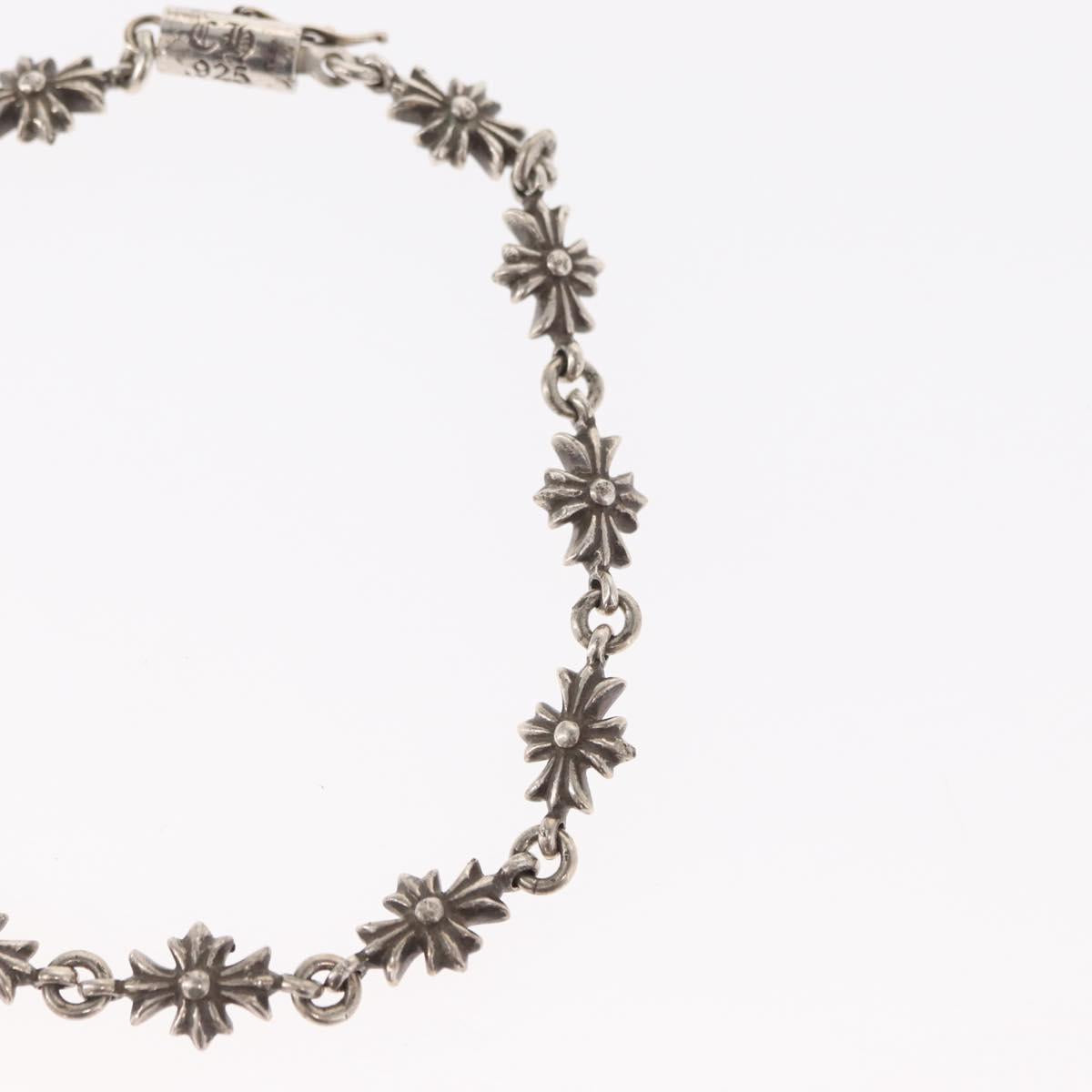 Chrome Hearts Tiny E CH Plus Bracelet Ag925 12 LINK Silver Auth 143050M