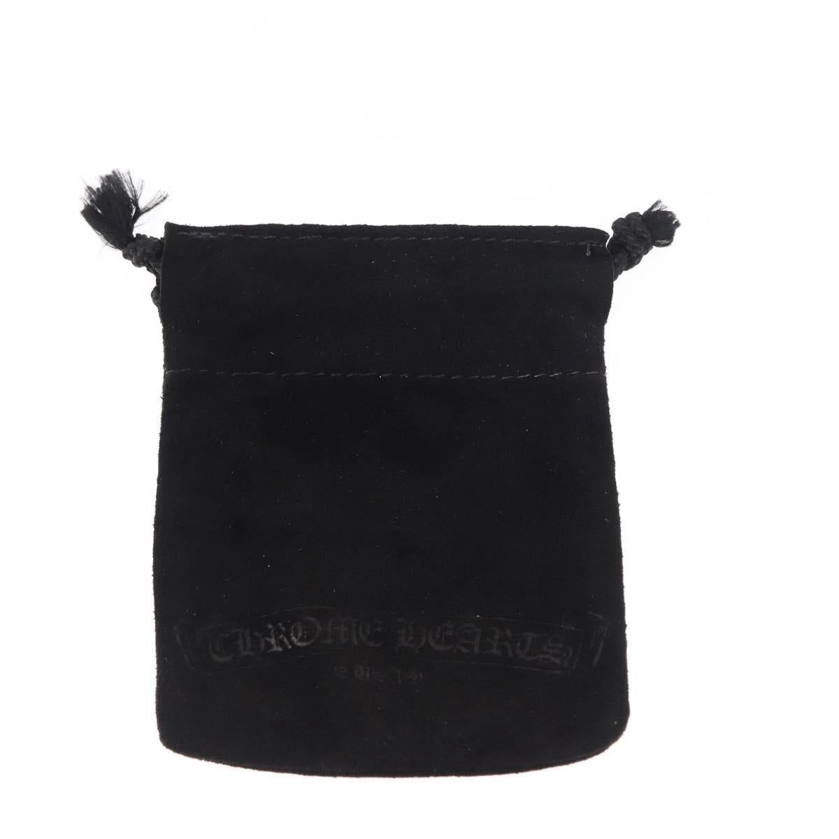 Chrome Hearts CH Cross Onyx 0.2"" Bead Bracelet Bracelet Ag925 Auth 143051M