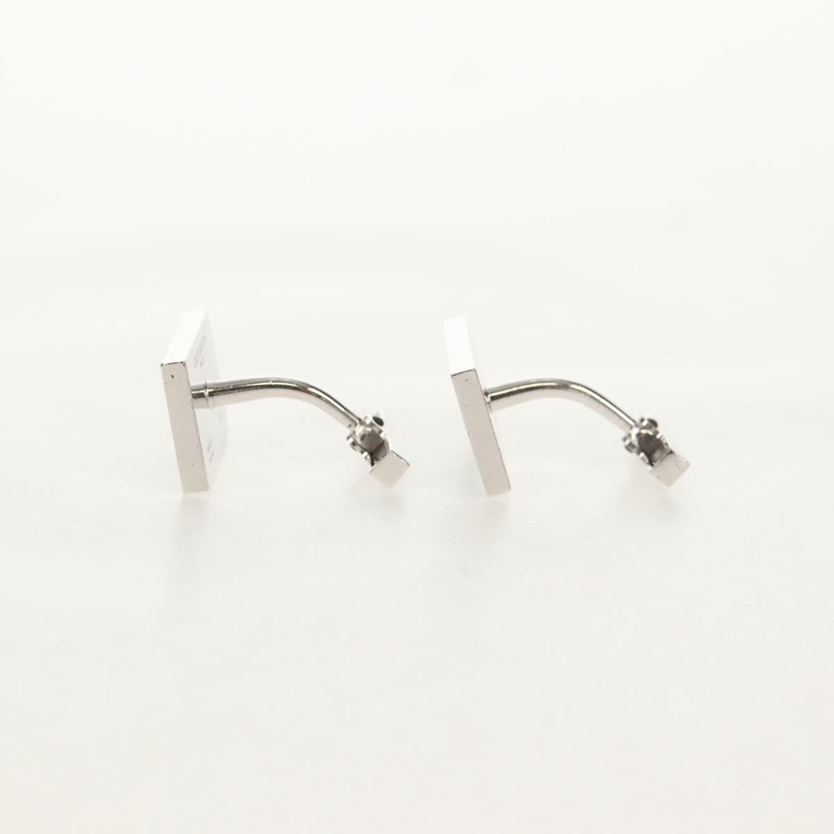 LOUIS VUITTON Damier Classic Car Bouton de Manchette Cuffs Ag925 LV Auth 143055M