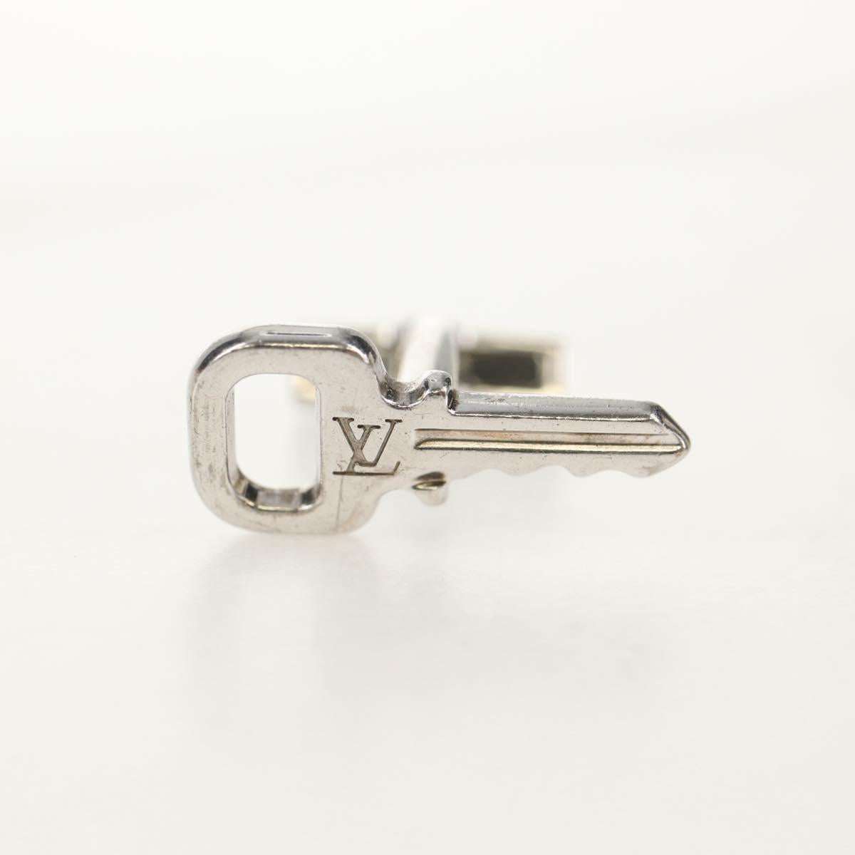 LOUIS VUITTON Bouton De Manchette Cadena Eclet Padlock Ag925 Silver Auth 143056M