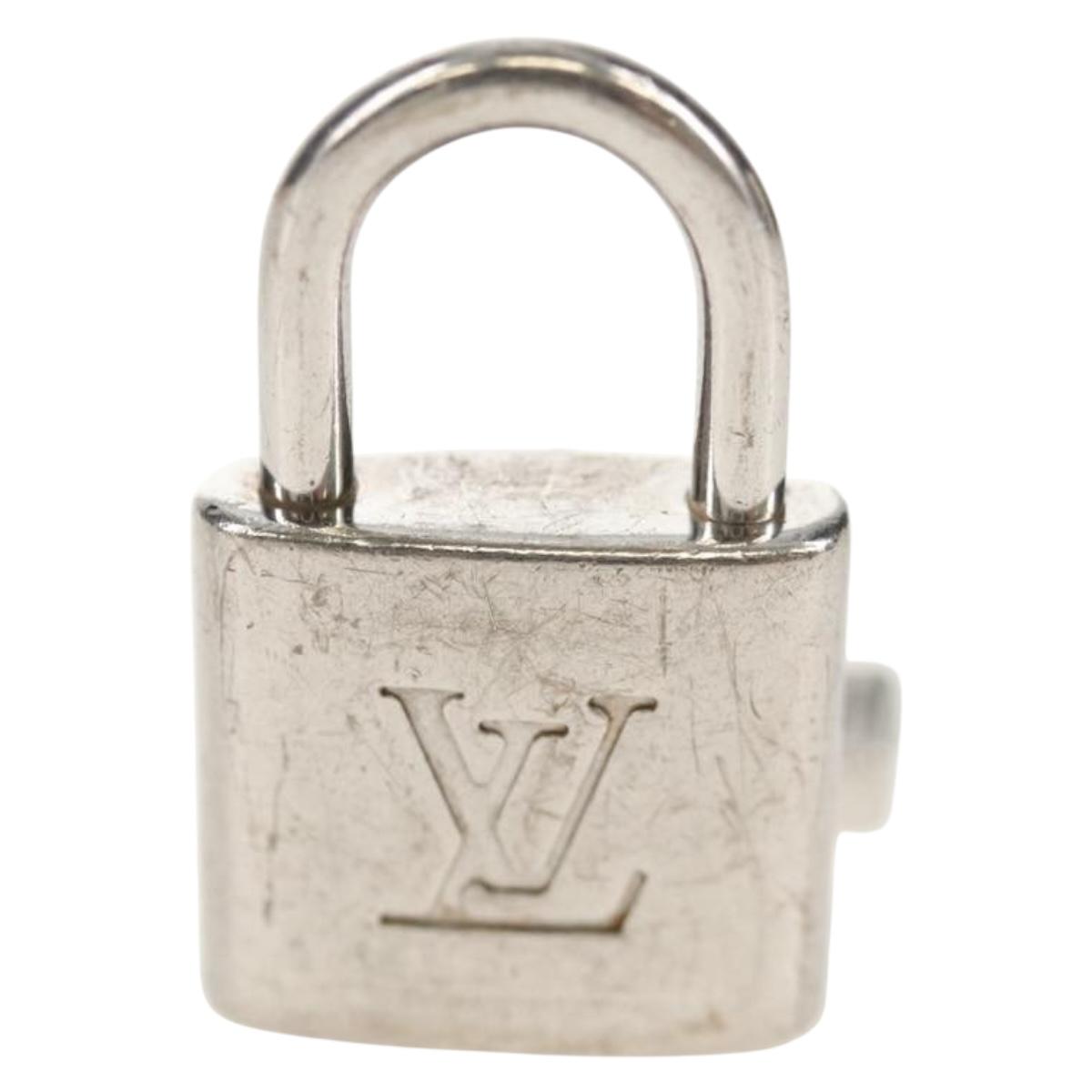 LOUIS VUITTON Bouton De Manchette Cadena Eclet Padlock Ag925 Silver Auth 143056M