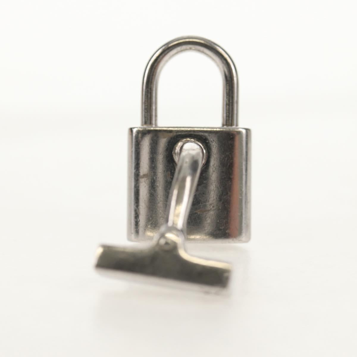 LOUIS VUITTON Bouton De Manchette Cadena Eclet Padlock Ag925 Silver Auth 143056M