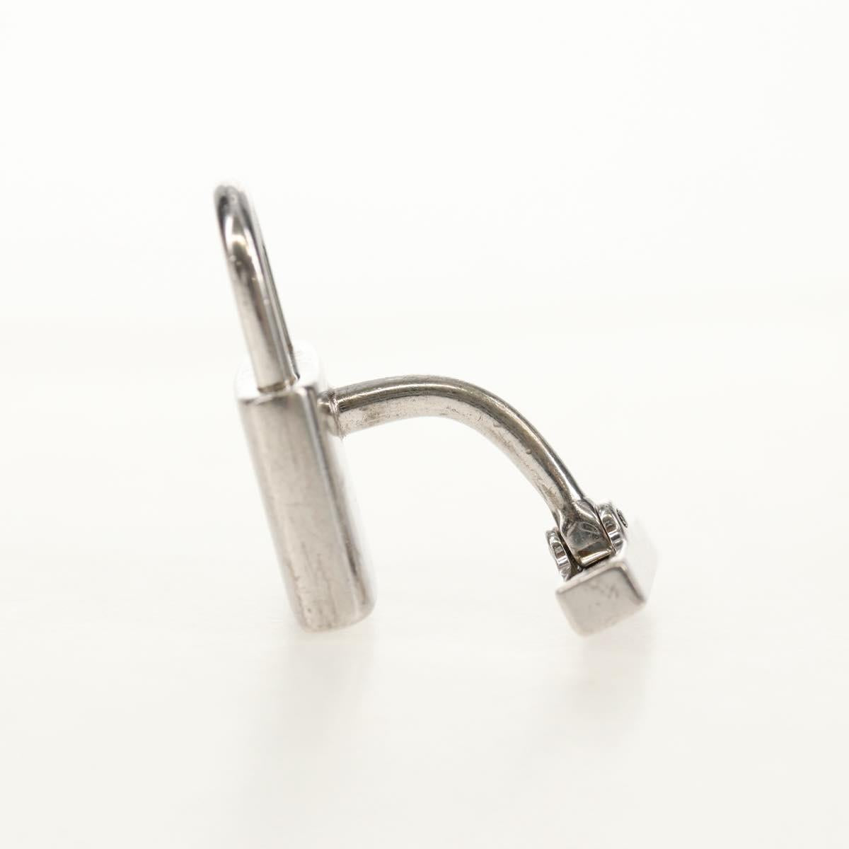 LOUIS VUITTON Bouton De Manchette Cadena Eclet Padlock Ag925 Silver Auth 143056M