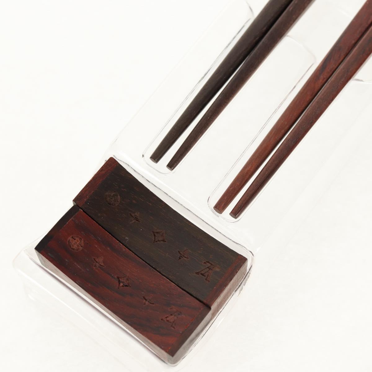 LOUIS VUITTON Monogram Baguette Chop Sticks Wood VIP Only M99171 LV Auth 143059M