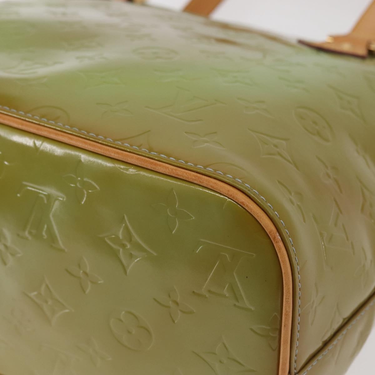 LOUIS VUITTON Monogram Vernis Houston Hand Bag Baby Blue M91005 LV Auth 143080