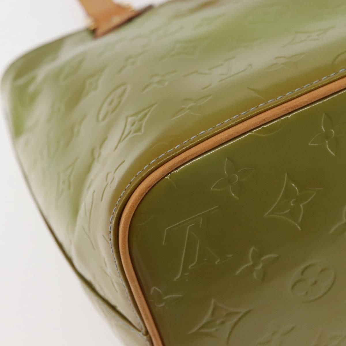 LOUIS VUITTON Monogram Vernis Houston Hand Bag Baby Blue M91005 LV Auth 143080