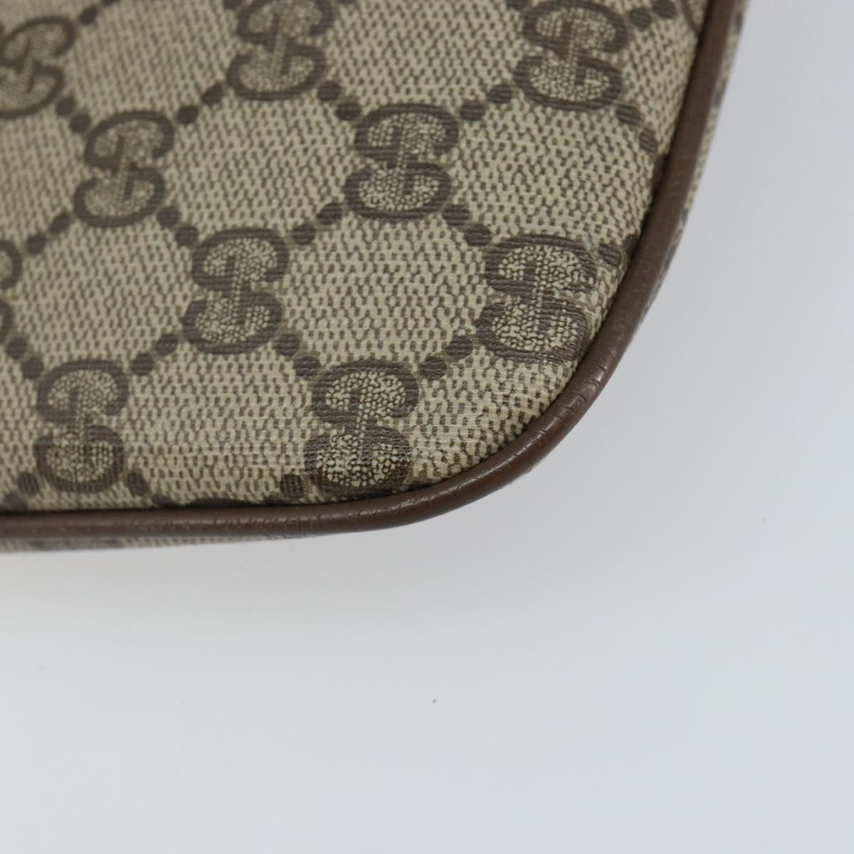 GUCCI GG Supreme Web Sherry Line Shoulder Bag PVC Beige 98 02 047 Auth 143088