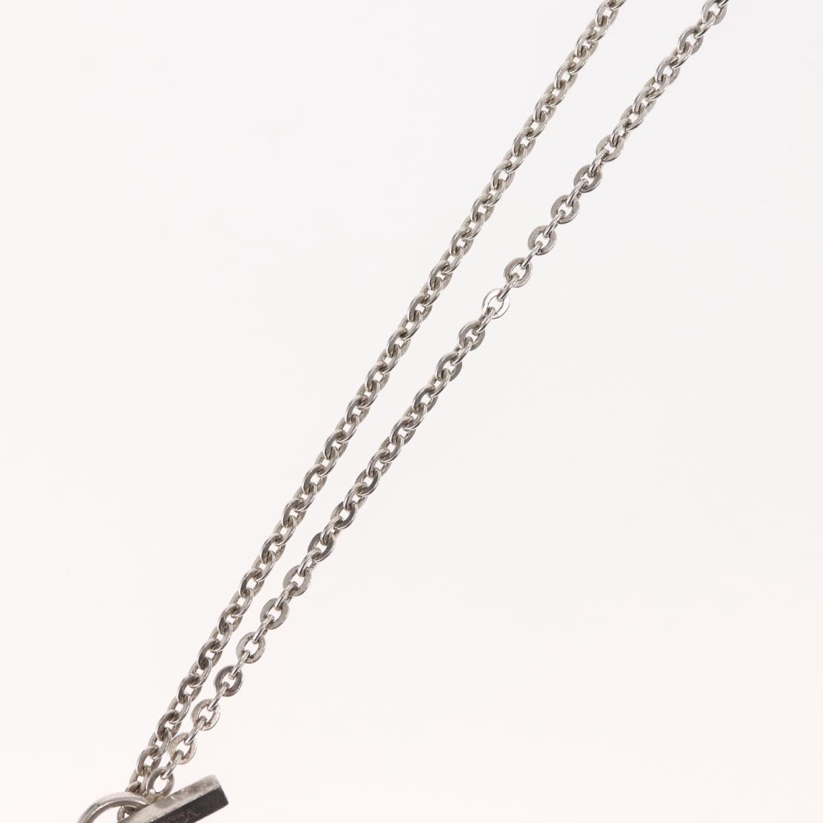 LOUIS VUITTON PandantifV Necklace metal Silver M65363 LV Auth 143094