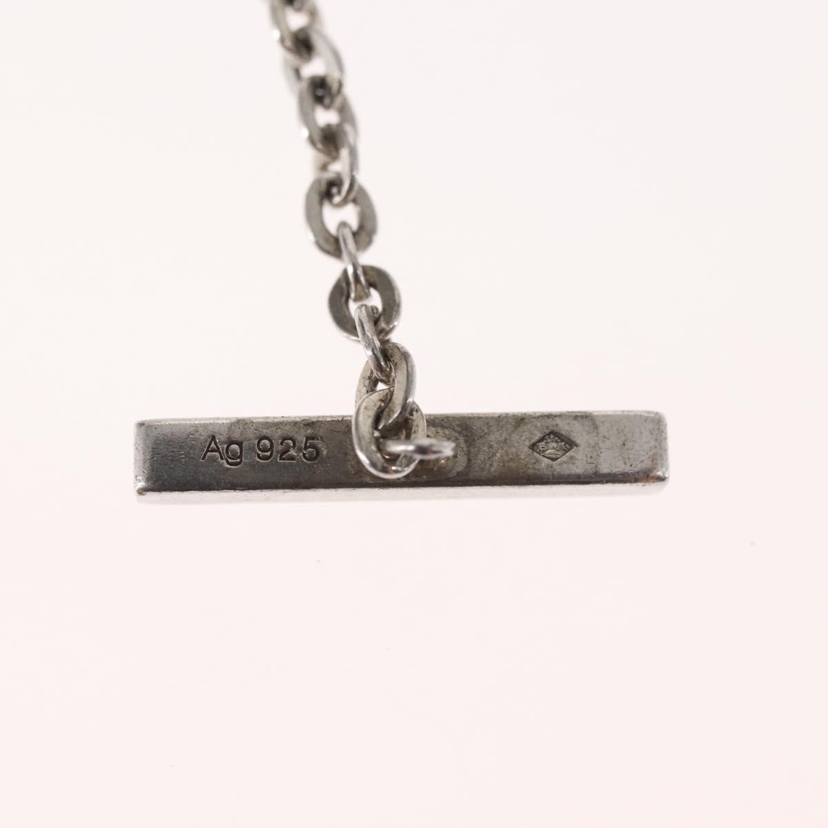 LOUIS VUITTON PandantifV Necklace metal Silver M65363 LV Auth 143094