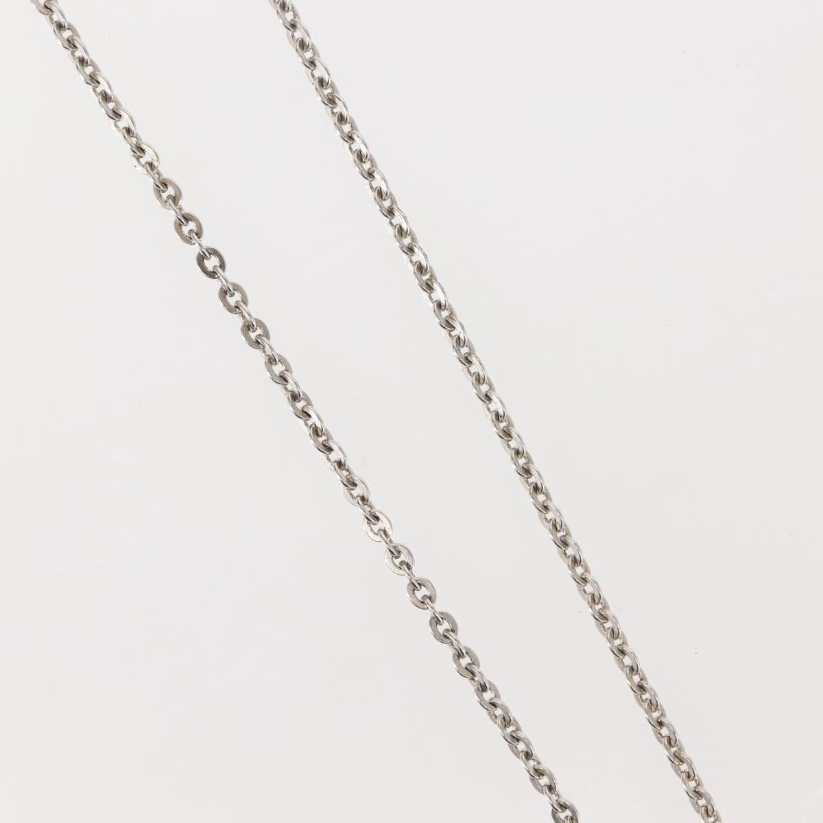 LOUIS VUITTON PandantifV Necklace metal Silver M65363 LV Auth 143094