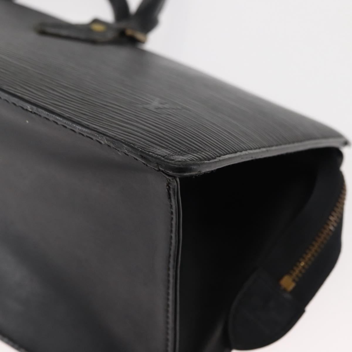 LOUIS VUITTON Epi Sac Triangle Hand Bag Black M52092 LV Auth 143103