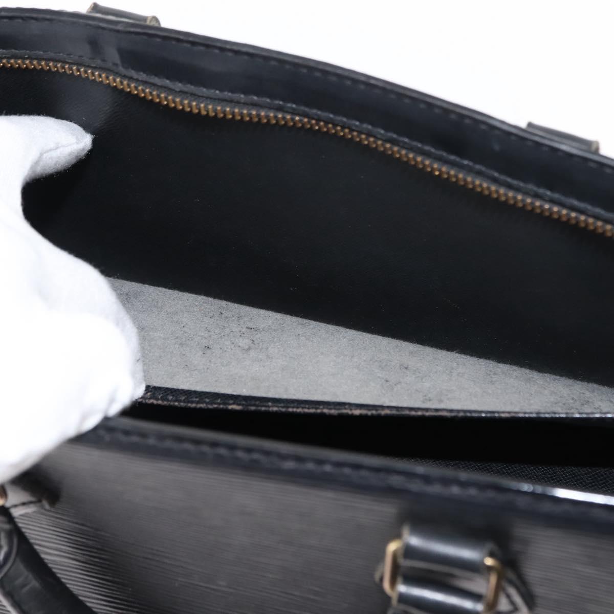 LOUIS VUITTON Epi Sac Triangle Hand Bag Black M52092 LV Auth 143103