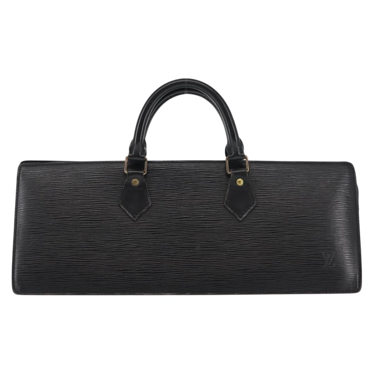 LOUIS VUITTON Epi Sac Triangle Hand Bag Black M52092 LV Auth 143103