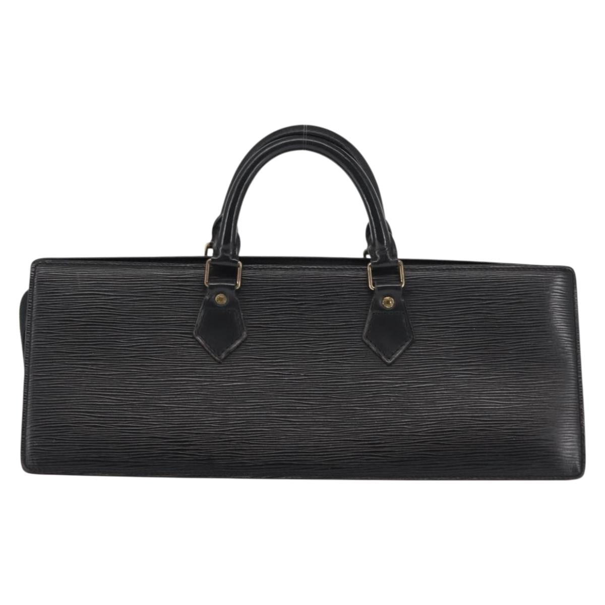 LOUIS VUITTON Epi Sac Triangle Hand Bag Black M52092 LV Auth 143103