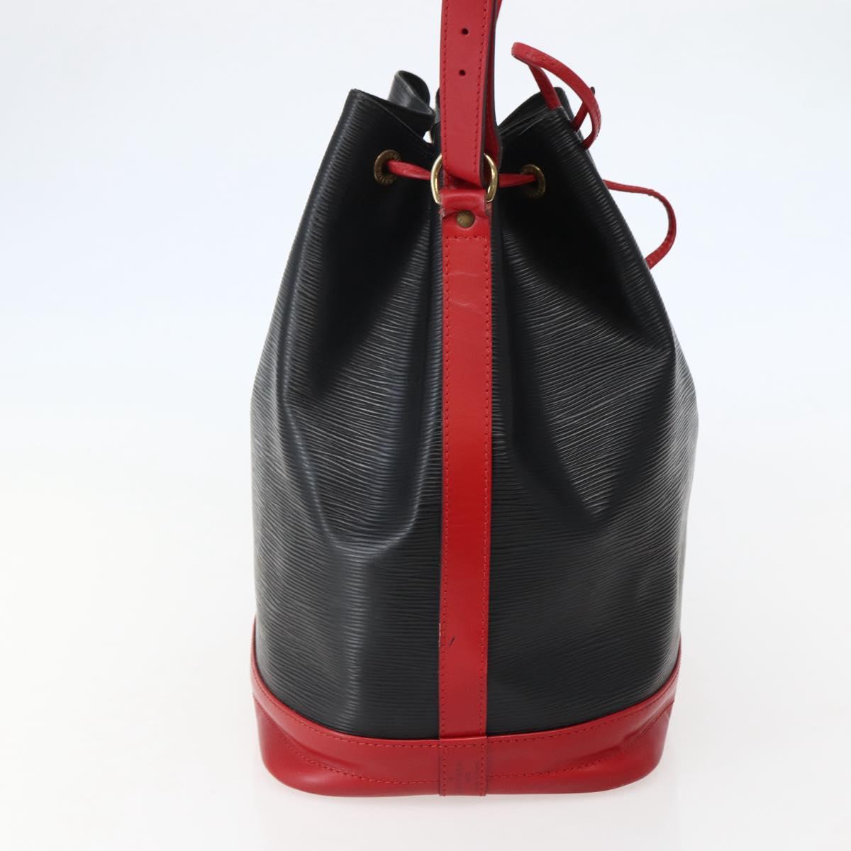 LOUIS VUITTON Epi Noe Shoulder Bag Bicolor Black Red M44017 LV Auth 143106