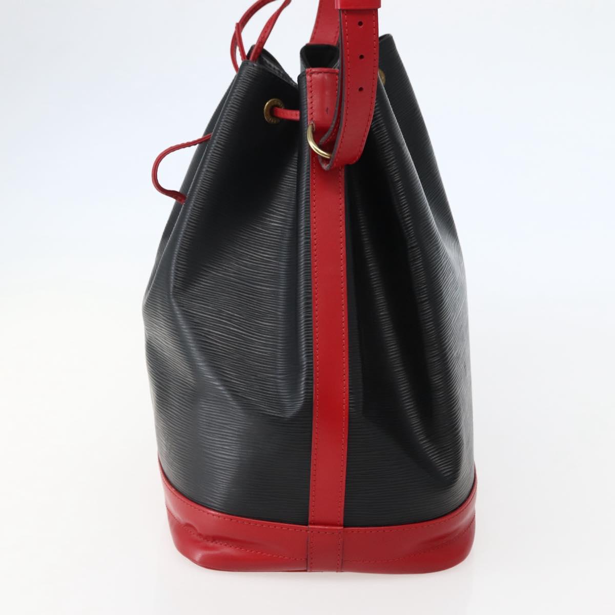LOUIS VUITTON Epi Noe Shoulder Bag Bicolor Black Red M44017 LV Auth 143106