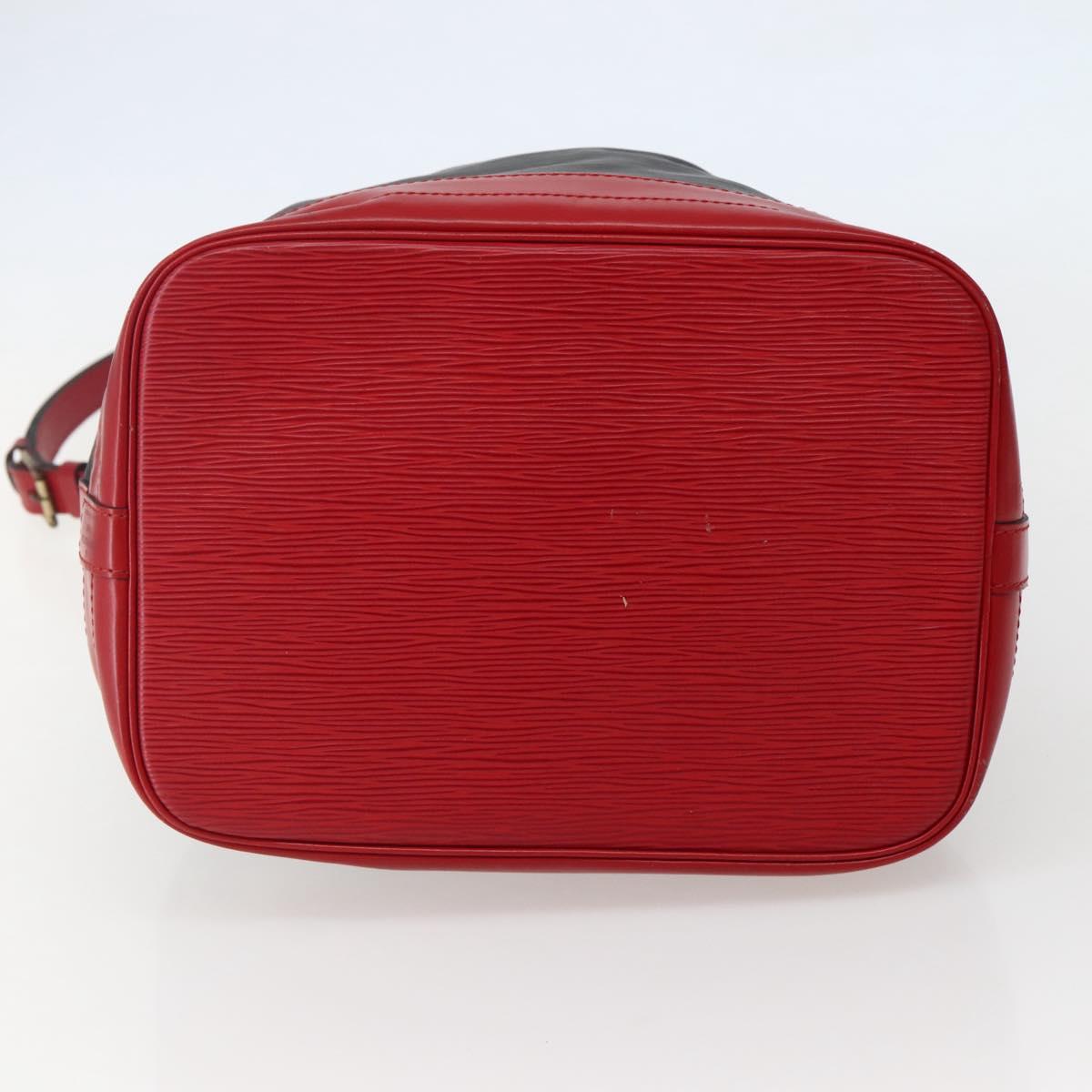 LOUIS VUITTON Epi Noe Shoulder Bag Bicolor Black Red M44017 LV Auth 143106