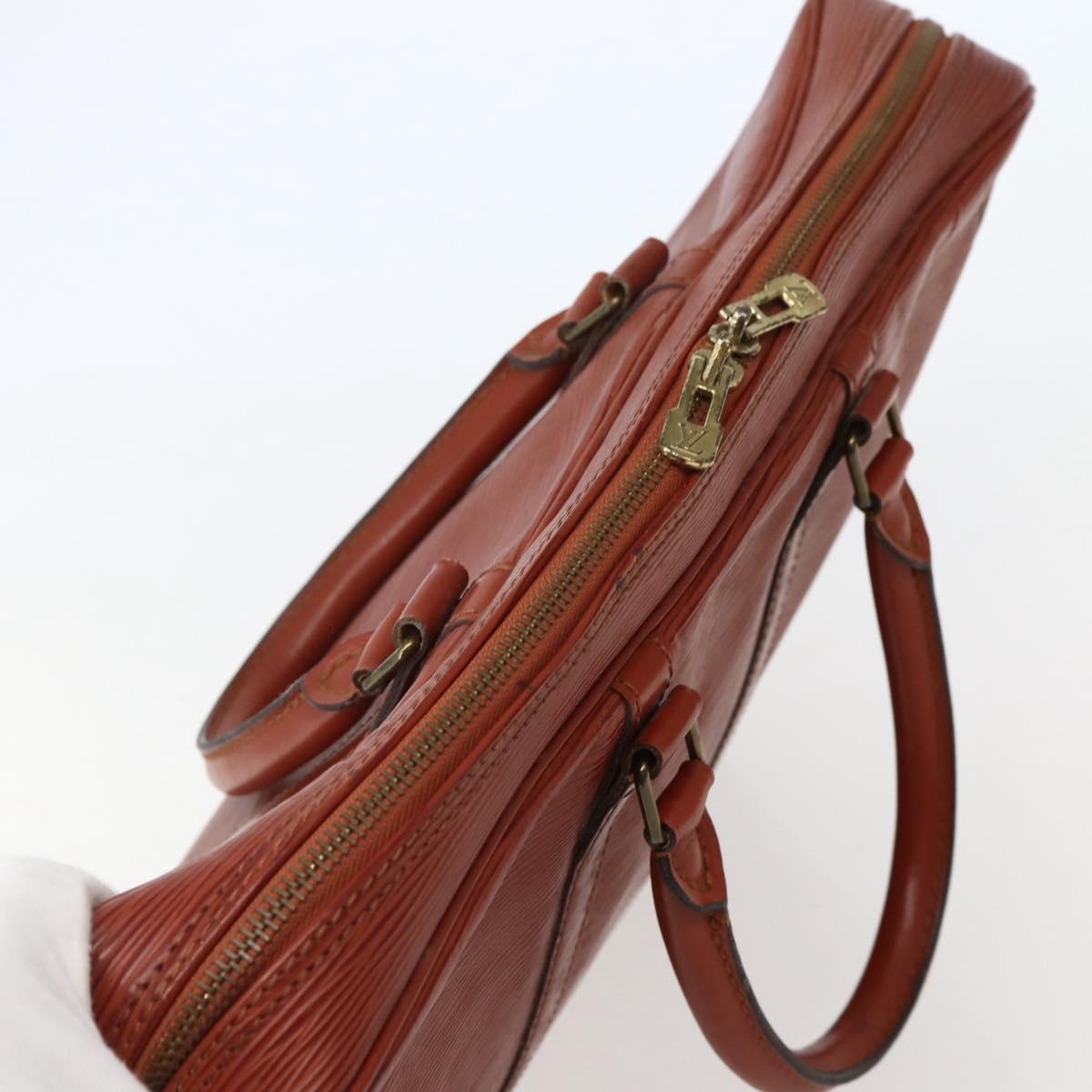 LOUIS VUITTON Epi Porte Documents Voyage Business Bag Brown M54478 Auth 143107