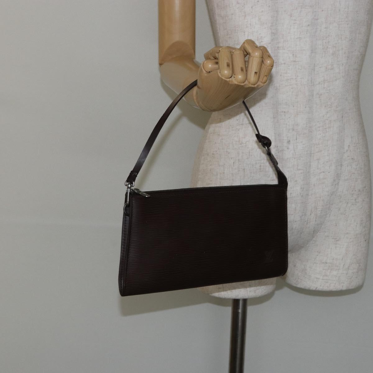 LOUIS VUITTON Epi Pochette Accessoires Pouch Mocha M5294D LV Auth 143110