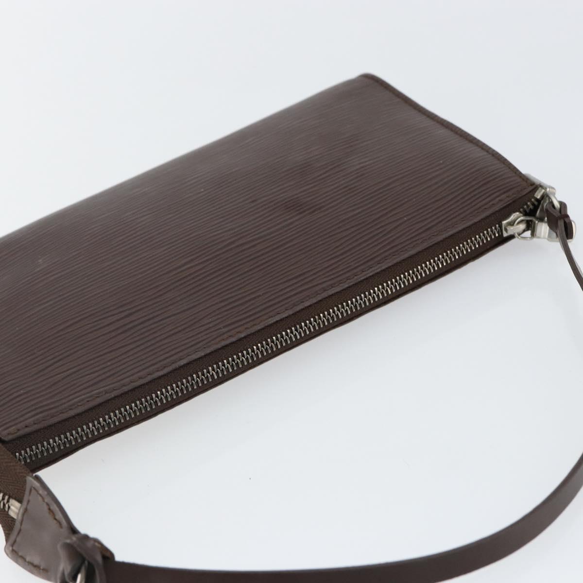 LOUIS VUITTON Epi Pochette Accessoires Pouch Mocha M5294D LV Auth 143110