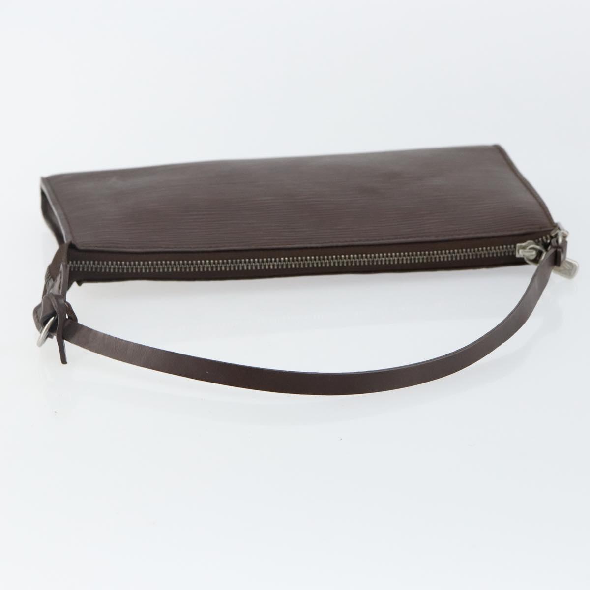 LOUIS VUITTON Epi Pochette Accessoires Pouch Mocha M5294D LV Auth 143110