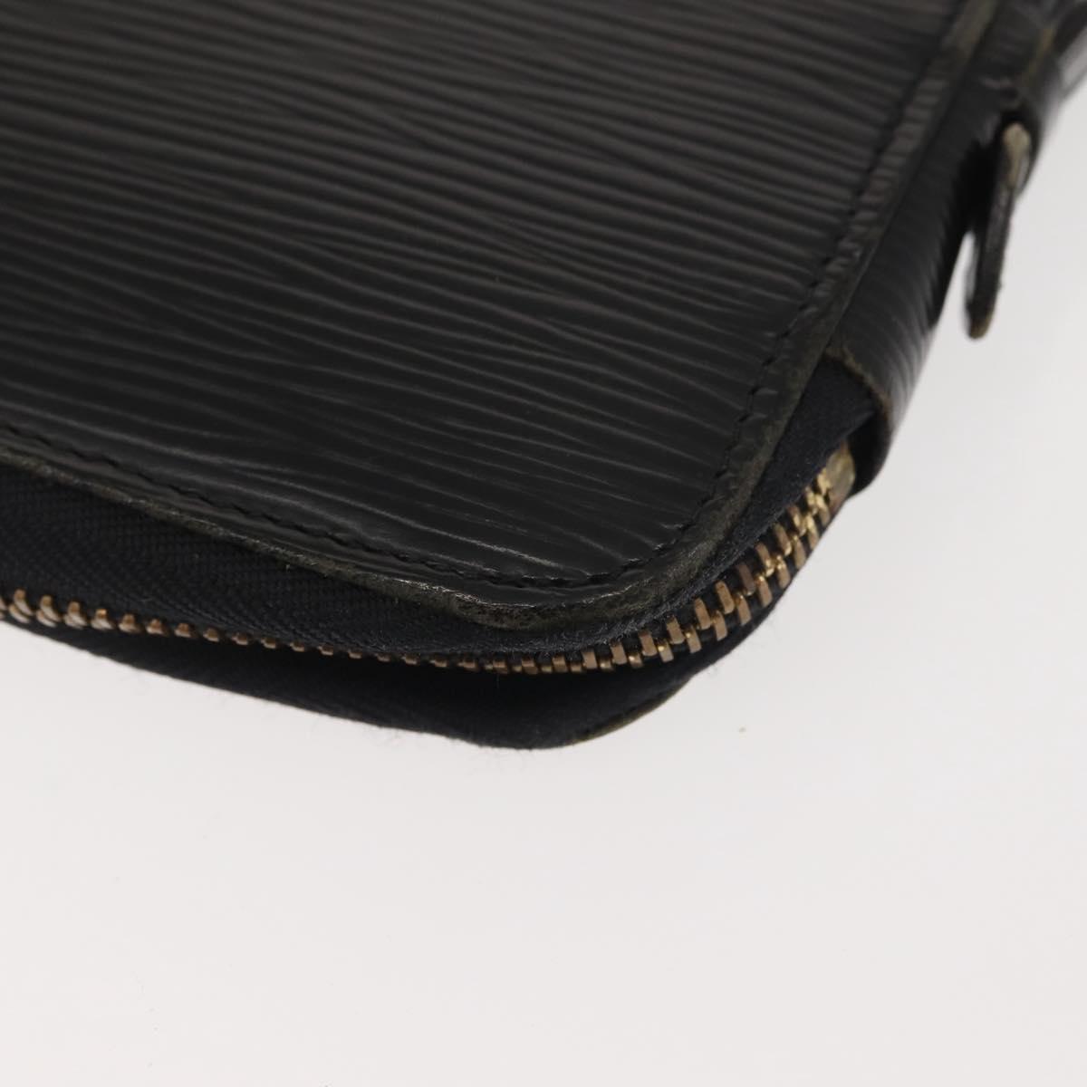 LOUIS VUITTON Epi Poche Escapade Travel Case Black LV Auth 143112