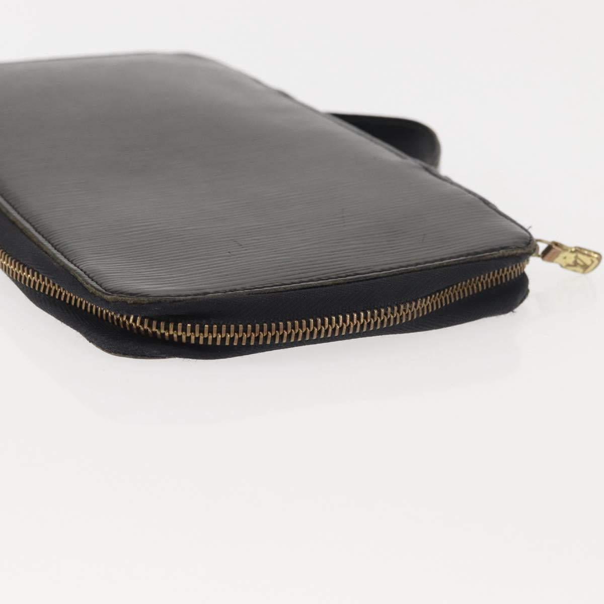 LOUIS VUITTON Epi Poche Escapade Travel Case Black LV Auth 143112