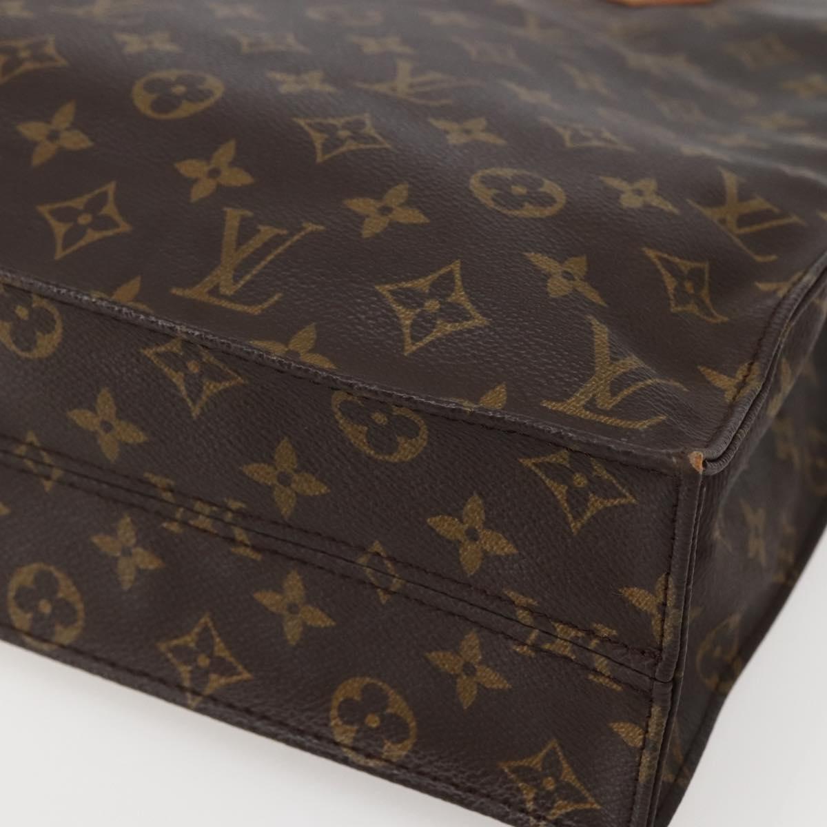 LOUIS VUITTON Monogram Sac Plat Hand Bag M51140 LV Auth 143117