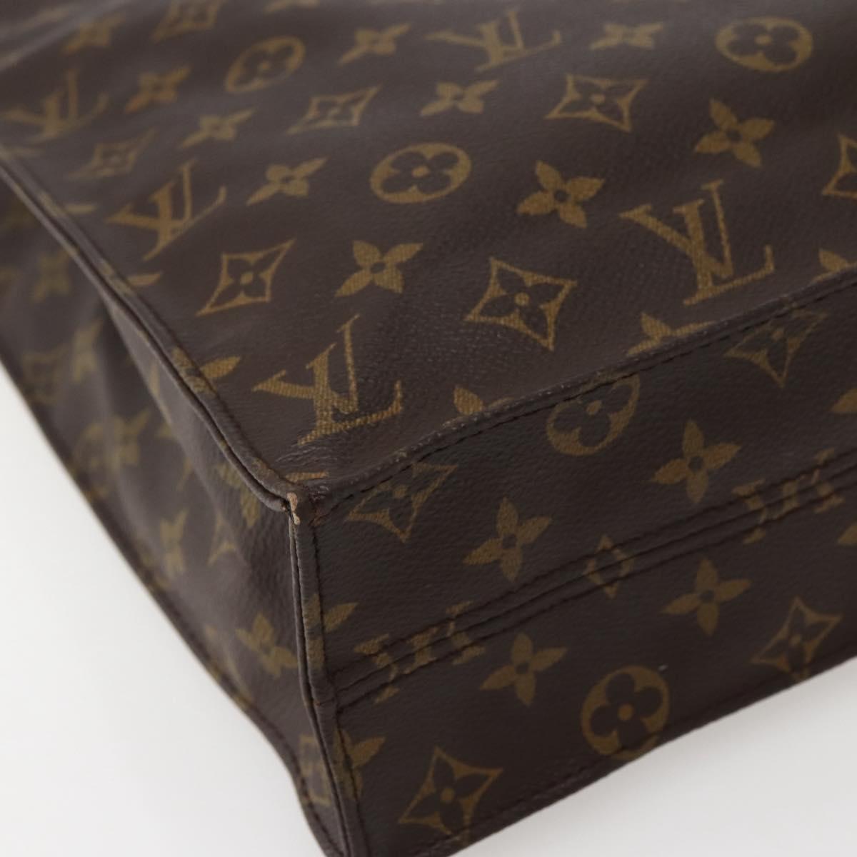 LOUIS VUITTON Monogram Sac Plat Hand Bag M51140 LV Auth 143117