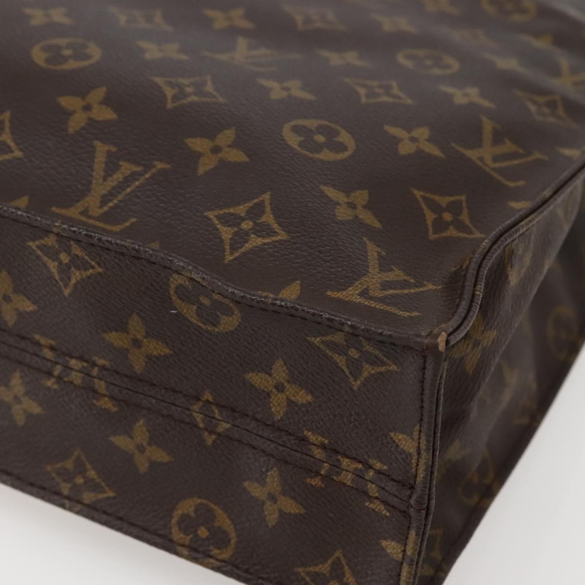 LOUIS VUITTON Monogram Sac Plat Hand Bag M51140 LV Auth 143117